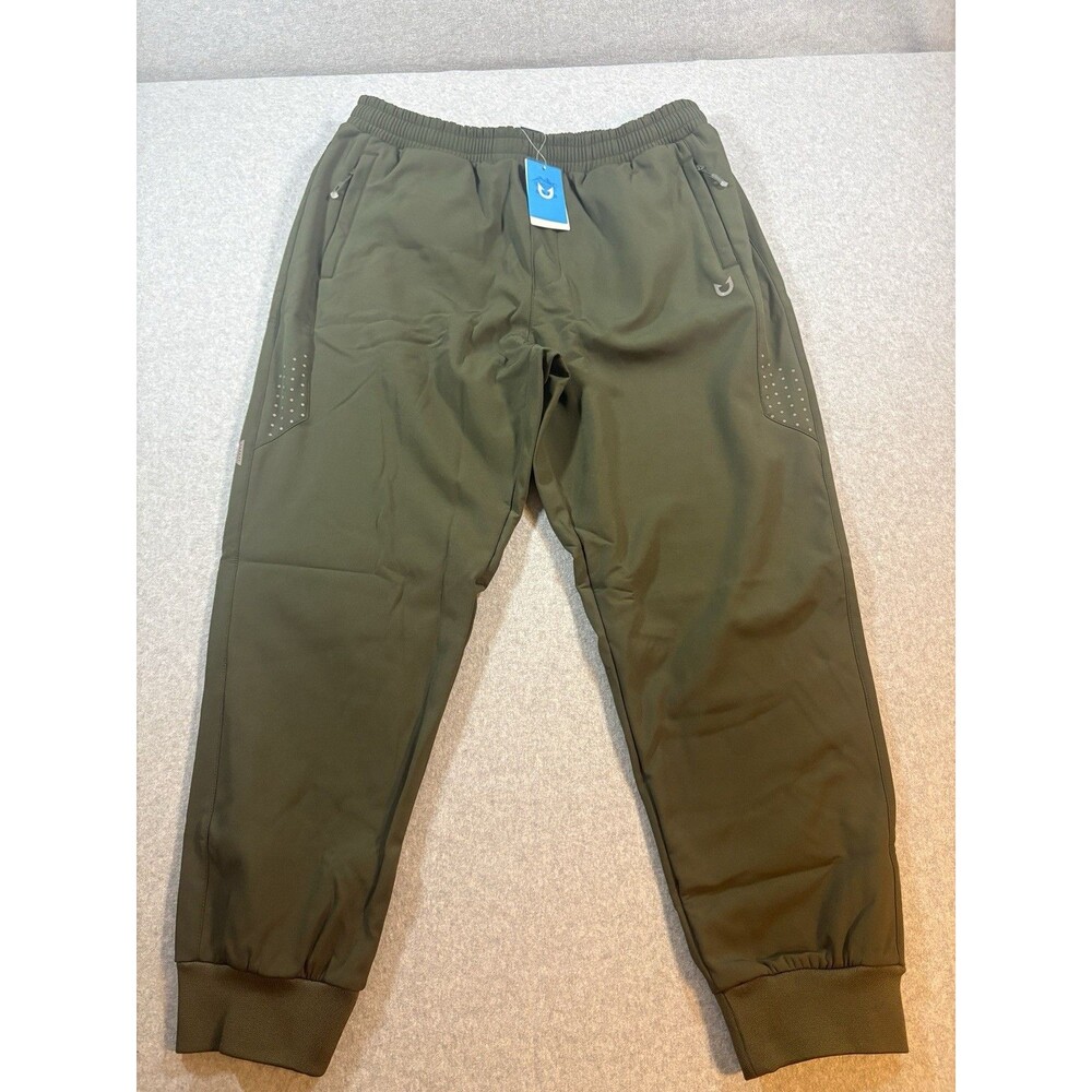 Northyard Men's Fleece Lined Pants Winter Warm Sweatpants Joggers Green Size XL